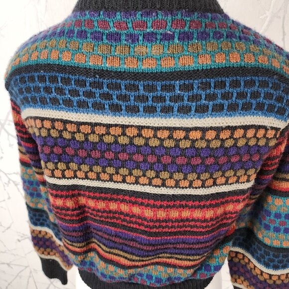 Urban Renewal Aztec Stripe Recycled Wool Full Zip Cropped Sweater - Picture 5 of 7